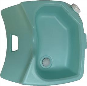 img 1 attached to Turquoise Plastic In-Bed Head Wash System With Drain By SP Ableware - Model 764271000