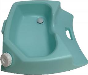 img 4 attached to Turquoise Plastic In-Bed Head Wash System With Drain By SP Ableware - Model 764271000