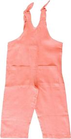 img 1 attached to Cairn Co Linen Romper Girls Girls' Clothing - Jumpsuits & Rompers