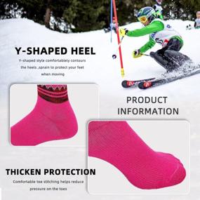 img 2 attached to 🧦 Kalakids Ski Socks Kids: Keep Your Children Warm and Cozy on the Slopes – 1 Pack / 3 Pack Winter Thermal Socks for Boys, Girls, and Toddlers (Ages 4-13 Years) – XS/S Sizes Available