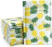 ucgou pineapple designer bubble mailers 4x8 inch - 50 pack poly padded envelopes for small business mailing, jewelry, makeup & more: self seal, waterproof shipping bags logo