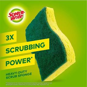 img 2 attached to Powerful Scotch-Brite Heavy Duty Scrub Sponges - Tackle Tough Stuck-on Grime with 6 Durable Sponges