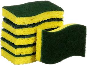 img 3 attached to Powerful Scotch-Brite Heavy Duty Scrub Sponges - Tackle Tough Stuck-on Grime with 6 Durable Sponges