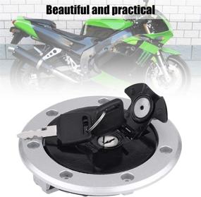 img 1 attached to 🔑 Fuel Cap for ZXR750 ZX-11 ZZR1100 ZX1100 GPZ1100 - Car Fuel Gas Cap Tank Cover with 2 Keys