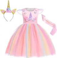 unicorn costume dress for girls: pageant party, evening gowns, halloween tutu dress, ages 1-10, by jurebecia logo