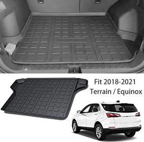 img 4 attached to 🚙 2021 Chevrolet Equinox & GMC Terrain Cargo Mat: Caartonn Trunk Cargo Tray Liner (2018-2020 Compatible)