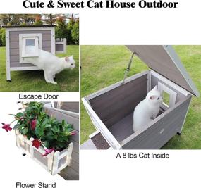 img 2 attached to 🏠 Rainproof Outdoor Cat Shelter: Weatherproof Outside Kitty House with Escape Door