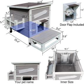 img 3 attached to 🏠 Rainproof Outdoor Cat Shelter: Weatherproof Outside Kitty House with Escape Door