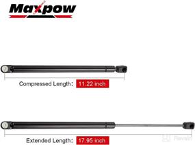 img 3 attached to 🚗 Maxpow 2 Gas Charged Rear Window Glass Lift Support 4676 for Expedition 97-02 - Back Glass Window Struts Shocks - Compatible with 1997 1998 1999 2000 2001 2002 Models