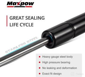 img 2 attached to 🚗 Maxpow 2 Gas Charged Rear Window Glass Lift Support 4676 for Expedition 97-02 - Back Glass Window Struts Shocks - Compatible with 1997 1998 1999 2000 2001 2002 Models