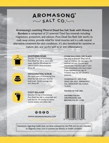 img 1 attached to Dead Sea Salt Bath Salts With Natural Bamboo & Honey Oil Blend For Relaxation - 2.4 LB Resealable Bag, Body Wash Scrub And Calming Soak For Women & Men