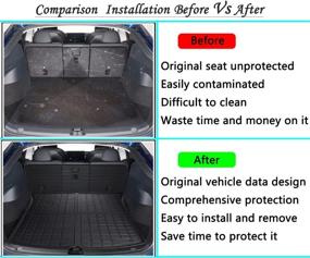 img 3 attached to 🚗 2020-2022 Tesla Model Y All Weather Rear Cargo Liner: 3D Waterproof & Durable Trunk Tray Mat Protector - Black TPO Material, Custom Fit Accessories
