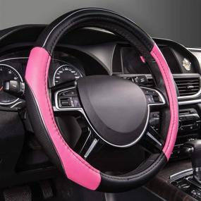 img 4 attached to CAR PASS Leather Universal Steering Interior Accessories , Steering Wheels & Accessories