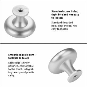 img 2 attached to Upgrade Your Cabinets With Homdiy 10Pack Brushed Nickel Round Knobs - Perfect For Kitchen Or Dresser Drawers