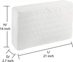 img 3 attached to 21" Lx14 H X2.7 D Double Insulated Quilted AC Cover - Keeps Cold Air Out & Eliminates Dirt For Indoor Window Units | Aozzy Ac Covers