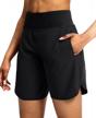 comfortable and high-functioning soothfeel women's 7 inch running shorts with zipper pockets for your active lifestyle logo