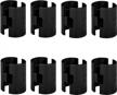 durasteel wire shelving shelf lock clips / shelving sleeves - fits with thunder group, alera, honey can do, eagle, regency, metro and more - for 3/4" post, plastic, black, pack of 8 pcs logo
