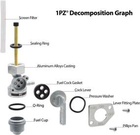 img 3 attached to High-Quality Fuel Petcock Assembly Replacement for Honda ATC 185 185S 200X 200S 200M - 1PZ PC1-H01 | Part Number: 16950-149-025