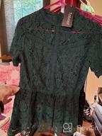 img 1 attached to Women'S Short Sleeve Sexy Sheer Mesh Lace Peplum Blouse Top review by Star Bell