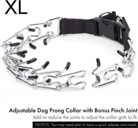 img 3 attached to XL Dog Prong Collar Training Choke Chain With Comfort Rubber Tips And Quick Release Snap Buckle For Small, Medium, Large Dogs (4.0Mm, 23.62In)