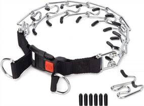 img 4 attached to XL Dog Prong Collar Training Choke Chain With Comfort Rubber Tips And Quick Release Snap Buckle For Small, Medium, Large Dogs (4.0Mm, 23.62In)