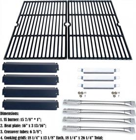 img 3 attached to Direct Store Parts Kit DG166 Replacement For Charbroil Commercial Gas Grill 463268606,463268007 Repair Kit (SS Burner+SS Carry-Over Tubes + Porcelain Steel Heat Plate+Porcelain Cast Iron Cooking Grid)
