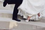 img 1 attached to Women'S Peep Toe Rhinestone Platform Satin Wedding Shoes With Side Openings review by Steven Loy