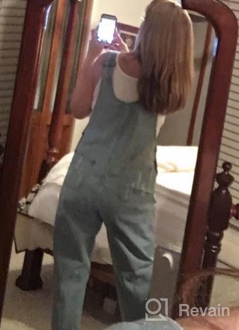img 1 attached to Anna-Kaci Womens Distressed Denim Overalls With Tapered Leg And Pockets review by Tamika Lewis