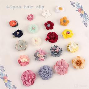 img 2 attached to 🎀 20pcs Baby Girl Hair Clip - Non Slip Alligator Clip Fully Lined Barrettes Handmade Floral Hair Accessories for Newborns, Infants, Kids, and Toddlers - Multicolored