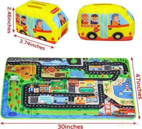 img 3 attached to Soft Toy Car Set: 10 Cars with Play Mat for Educational Fun! Washable, Non-Toxic Baby Toy Set for Infants, Toddlers, and Kids