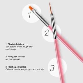 img 1 attached to Create Salon-Quality Nails With Angzhili'S 15 Piece Nail Art Brush Set - Includes Fan And Liner Brushes For DIY Nail Design