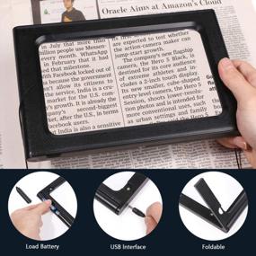 img 3 attached to Hands-Free Full-Page Magnifying Glass With LED Light For Easy Reading - Ideal For Elderly Users