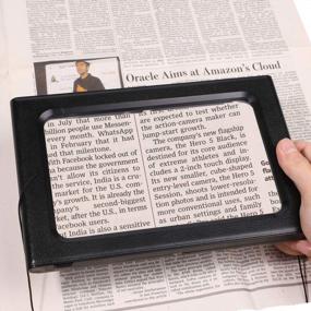 img 1 attached to Hands-Free Full-Page Magnifying Glass With LED Light For Easy Reading - Ideal For Elderly Users