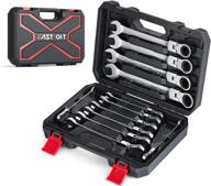 🔧 eastvolt 12-piece metric flex-head ratcheting wrench set, 8mm-19mm, combination ended spanner kits, chrome vanadium steel combination wrench set with toolbox, evht1201 логотип