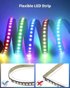 img 1 attached to 🌈 Aclorol WS2812B 144 Pixels Individually Addressable RGB LED Strip 5V, 3.3ft Programmable WS2812B WS2812 1M 144 LEDs Dream Color Strip Lighting N" - "Aclorol WS2812B 144 Pixels Individually Addressable RGB LED Strip 5V, 3.3ft Programmable WS2812B WS2812 1M 144 LEDs Dream Color Strip Lighting N