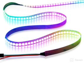 img 4 attached to 🌈 Aclorol WS2812B 144 Pixels Individually Addressable RGB LED Strip 5V, 3.3ft Programmable WS2812B WS2812 1M 144 LEDs Dream Color Strip Lighting N" - "Aclorol WS2812B 144 Pixels Individually Addressable RGB LED Strip 5V, 3.3ft Programmable WS2812B WS2812 1M 144 LEDs Dream Color Strip Lighting N