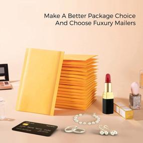 img 1 attached to Pack Of 50 Luxury Kraft Bubble Mailers 4X8 Inches With Strong Adhesion And Self Seal, Waterproof Cushioned Envelopes For Small Business Shipping, Bulk #000 Yellow Bubble Packaging