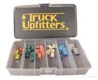 🚗 truck upfitters 34 pc automotive mcase compatible mini box shaped cartridge fuse kit: heavy duty nylon fuses for foreign and domestic cars, trucks, and suvs - quality upgrade! logo