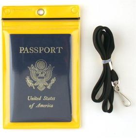 img 3 attached to StoreSMART Sport - Zipper Passport Holder with Lanyard - Transparent Front & Vibrant Yellow Back - SPCR1596ZIPS-Y-1