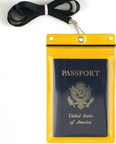 img 4 attached to StoreSMART Sport - Zipper Passport Holder with Lanyard - Transparent Front & Vibrant Yellow Back - SPCR1596ZIPS-Y-1