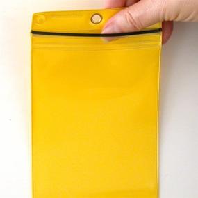 img 2 attached to StoreSMART Sport - Zipper Passport Holder with Lanyard - Transparent Front & Vibrant Yellow Back - SPCR1596ZIPS-Y-1