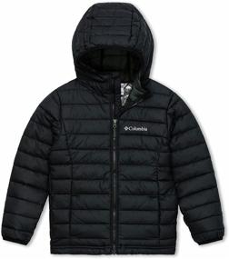 img 2 attached to 🧥 Columbia Powder Hooded Winter Repellent Boys' Apparel – Jackets & Coats