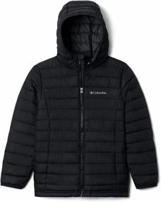 img 1 attached to 🧥 Columbia Powder Hooded Winter Repellent Boys' Apparel – Jackets & Coats