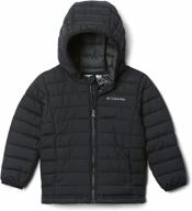 🧥 columbia powder hooded winter repellent boys' apparel – jackets & coats logo