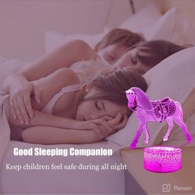 img 2 attached to 🎁 Horse Gifts for Girls - Horse Lamp Night Light for Kids Room with 16 Colors Changing, Remote Control, Smart Touch - Perfect Birthday Gift for Girls Age 3-12 Years, Horse Toys for Girls