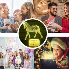 img 1 attached to 🎁 Horse Gifts for Girls - Horse Lamp Night Light for Kids Room with 16 Colors Changing, Remote Control, Smart Touch - Perfect Birthday Gift for Girls Age 3-12 Years, Horse Toys for Girls