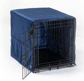 img 4 attached to Pet Dreams Luxe Velour Crate Cover: Fits 24-48 inch iCrates, Machine Wash & Dry, Decorative Kennel Cover