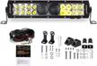 powerful outdoor lighting: auxbeam 12inch led light bar 100w 12000lm 5d pro lens with 10ft wiring harness kit logo