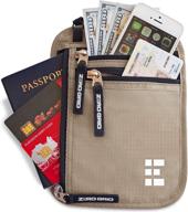 🛡️ rfid blocking travel neck wallet and passport holder for women and men - keep valuables secure for safe travels logo
