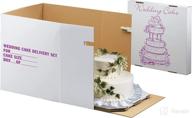 decopac wedding 15-inch x 15-inch x 16-inch cake carrier for efficient delivery, white логотип